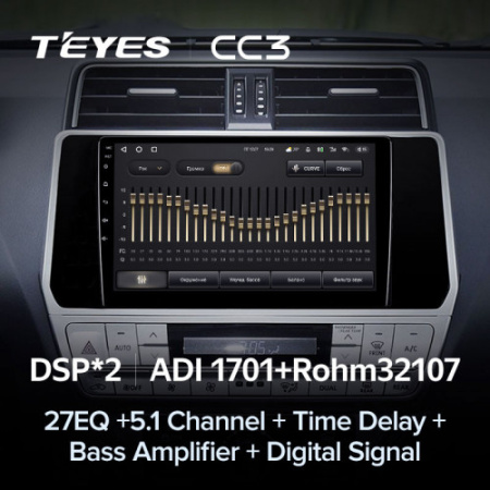 Автомагнитола Teyes CC3 4/32Gb Toyota Land Cruiser Prado