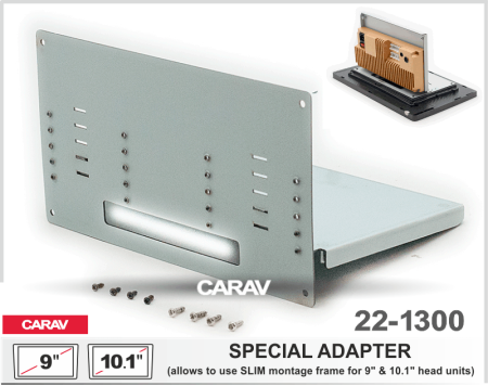 CARAV 22-1300 | Универсальные металлические крепления заднего радиатора 9" / 10" магнитол для нестандартной установки