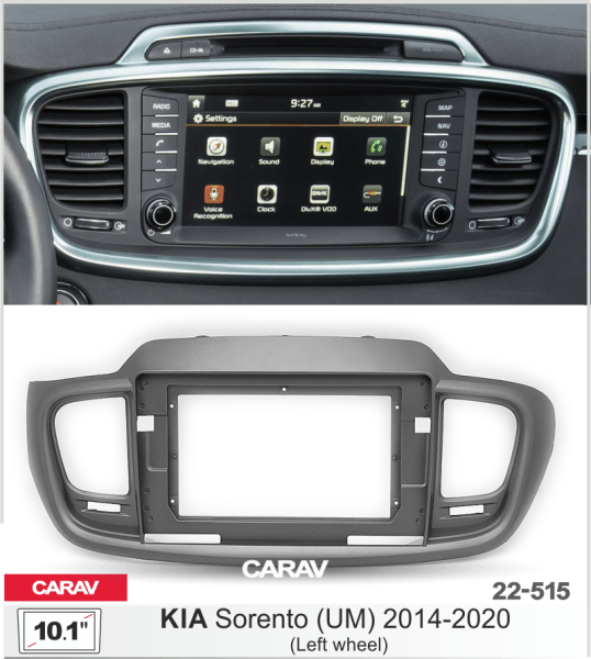 CARAV 22-515 | 10.1" переходная рамка KIA Sorento Prime 2017-2020